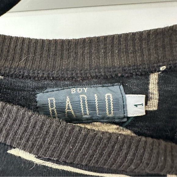 Unisex Black Graphic Oversized T-Shirt with Greek Letters, Size 1 (Small) - Picture 2 of 5